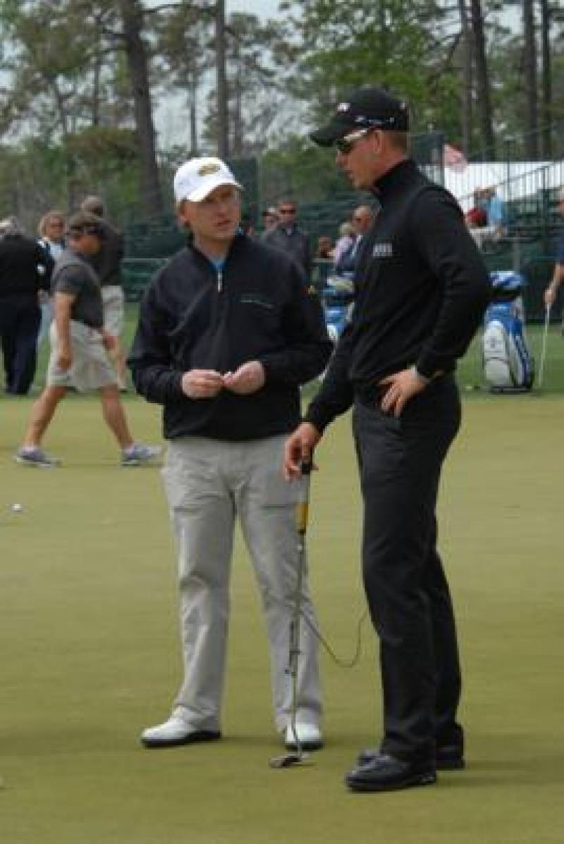 Henrik Stenson with his Putting Coach Phil Kenyon