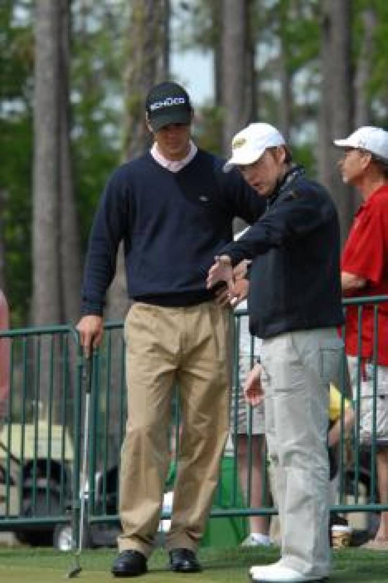 Putting Coach Phil Kenyon working with USPGA Champion Martin Kaymer